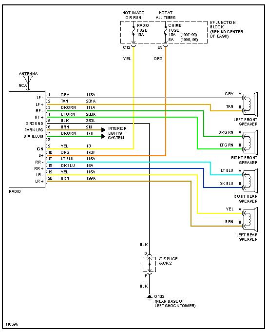 Saturn Car Stereo Wiring Diagram from thecommi.angelfire.com